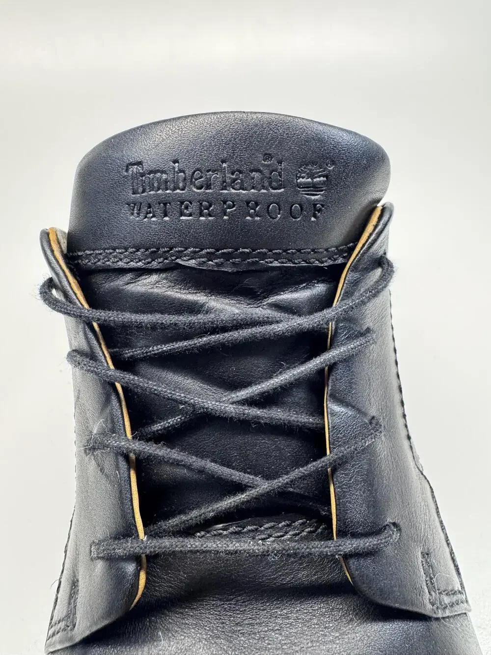 Timberland Shoes Mens Size 11 Black Leather Waterproof Derby Dress 90082
